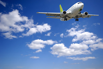 Image showing Air plane and clouds