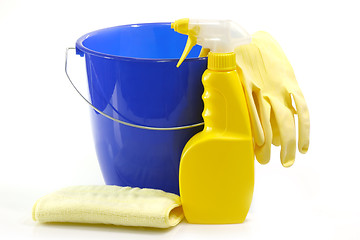 Image showing Bucket and a Spray Bottle