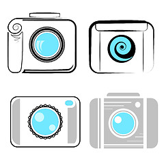 Image showing Set of Digital Camera  Icons