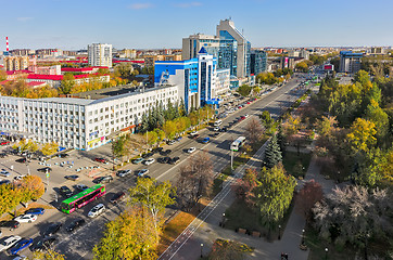 Image showing Office building and Respubliki street. Tyumen