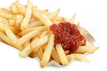 Image showing French Fries with Ketchup