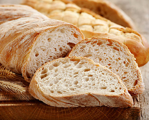 Image showing Ciabatta bread sliced