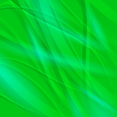 Image showing Abstract Green Wave Background