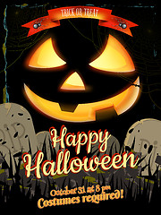 Image showing Happy Halloween Typographical Background. EPS 10