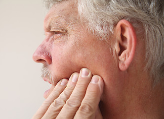 Image showing man with tooth or jaw pain