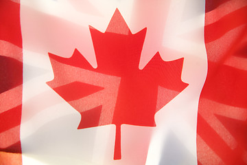 Image showing flags of Canada and Great Britain