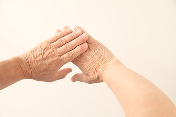 Image showing hands of 70-year old man	