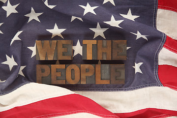 Image showing American flag with the words we the people