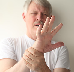 Image showing man with a sore hand