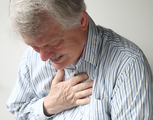 Image showing man with severe chest pain