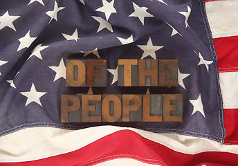 Image showing USA flag with of the people words