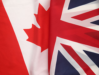 Image showing Canada and Great Britain flags