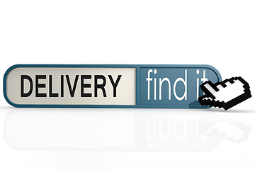 Image showing Delivery word on the blue find it banner 