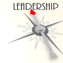 Image showing Compass with leadership word