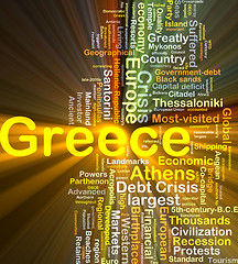 Image showing Greece background concept glowing