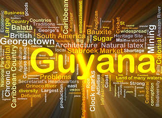 Image showing Guyana background concept glowing