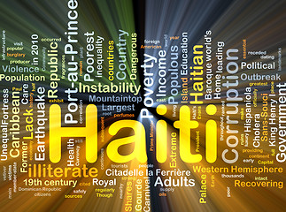 Image showing Haiti background concept glowing