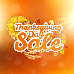 Image showing Thanksgiving Day sale. EPS 10