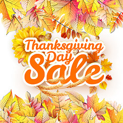 Image showing Thanksgiving Day sale. EPS 10