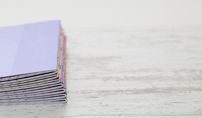 Image showing Stack of Notebooks