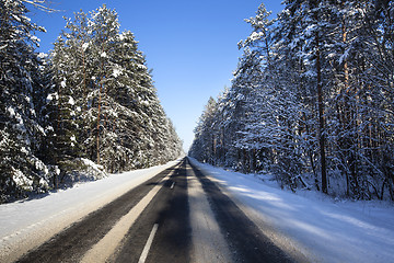 Image showing the winter road  