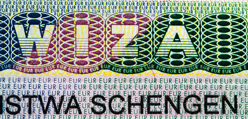 Image showing Schengen visa closeup