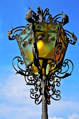 Image showing  street lamp a bulb in the   sky cairate  italy