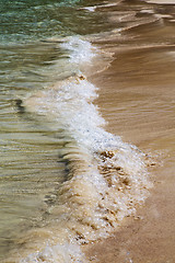 Image showing thailand  phangan bay abstract of a gold in water    