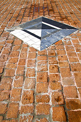 Image showing  arsizio  street lombardy    pavement of a curch and marble