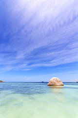 Image showing thailand   bay isle white  beach    rocks in asia and south chin