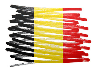 Image showing Flag illustration - Belgium