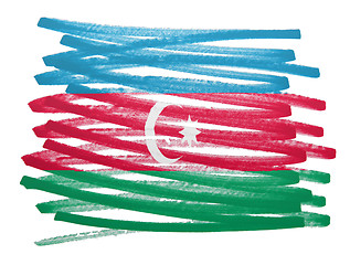 Image showing Flag illustration - Azerbaijan