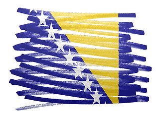 Image showing Flag illustration - Bosnia Herzegovina