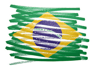 Image showing Flag illustration - Brazil