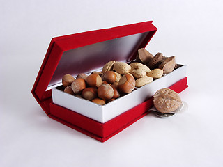 Image showing Nut Giftbox, open