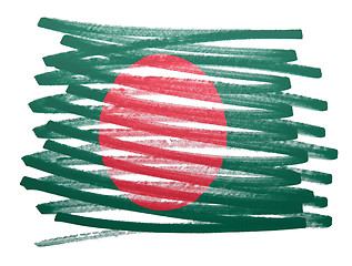 Image showing Flag illustration - Bangladesh