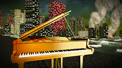 Image showing Piano as a symbol of defiance