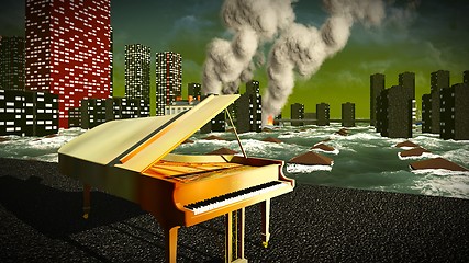Image showing Piano as a symbol of defiance
