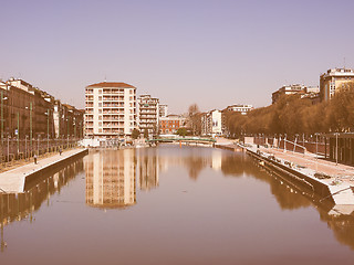 Image showing Retro looking Milan Darsena