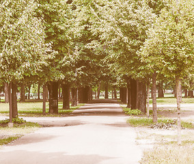 Image showing Retro looking Dalla Chiesa park in Collegno