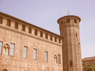 Image showing Retro looking Palazzo Madama in Turin