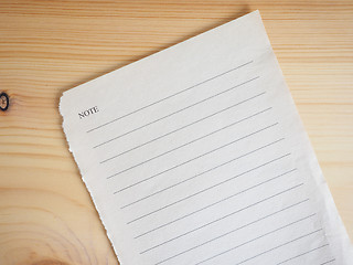 Image showing Blank note book page