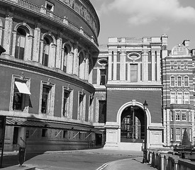 Image showing Black and white Royal Albert Hall in London