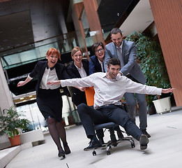 Image showing business people group have fun