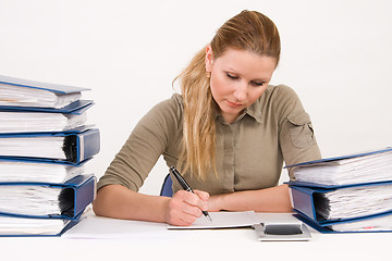 Image showing Successful business woman working