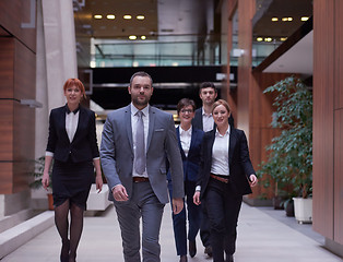 Image showing business people team walking