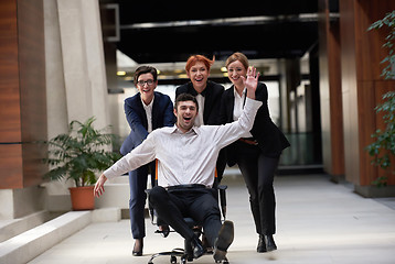 Image showing business people group have fun