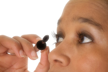 Image showing Doing eyelashes