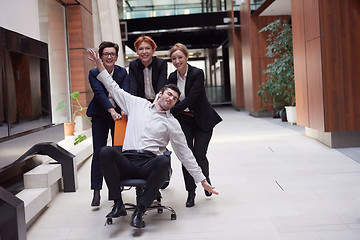 Image showing business people group have fun