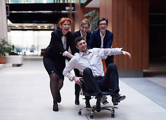 Image showing business people group have fun